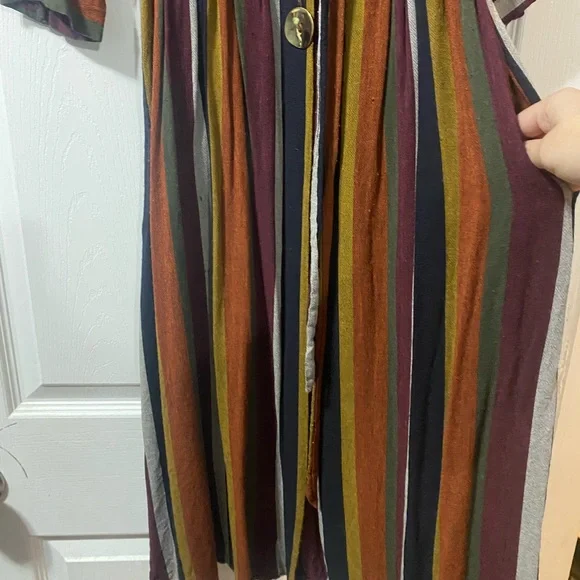 Beautiful Zara striped dress with belt and pockets - Picture 2 of 3